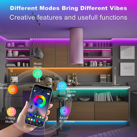 Bande LED Intelligente Flexible 12V SMD 5050 RGB avec Contrôleur 44 Touches pour Éclairage Intérieur et Rétroéclairage
