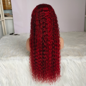 Perruque Lace Front <span class=keywords><strong>de</strong></span> cheveux humains bouclés P99j <span class=keywords><strong>couleur</strong></span> d'insecte vague d'eau perruque <span class=keywords><strong>de</strong></span> cheveux humains Full Hd Transparent Lace Frontal perruque - Product Image 3