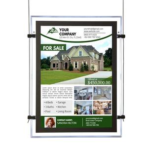 Para en España Rectángulo magnético A4 Poster Hanger Caja de luz Signos Pantallas LED - Product Image 6