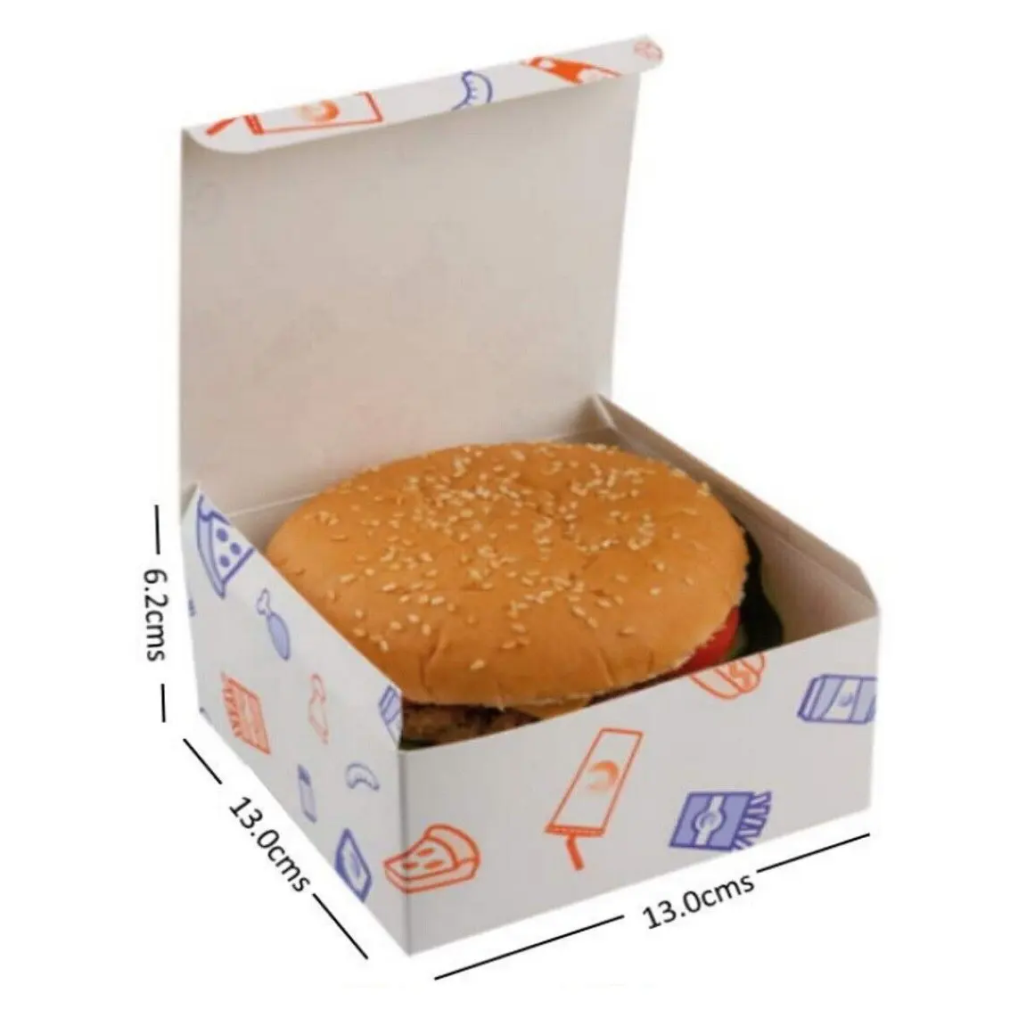 Scatola di hamburger di Fast Food riciclabile usa e getta in fabbrica pollo fritto porta fuori contenitori per Hotdog