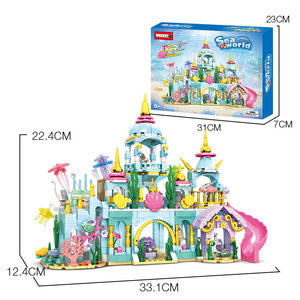 Blocchi di Costruzione in Plastica ABS Woma, Castello della Principessa Fai-da-Te, Mondo Sottomarino, Parco Giochi Assemblabile con Piccole Particelle, Giocattoli per <span class=keywords><strong>Bambini</strong></span> - Product Image 5