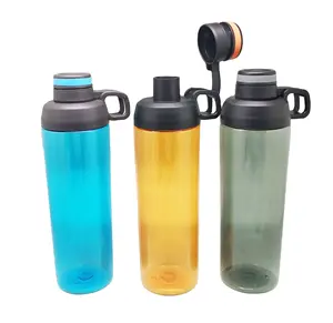 Rifornimento della fabbrica di plastica tritan bottiglia di acqua portatile logo personalizzato shaker bottiglia di sport