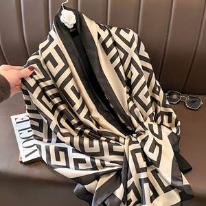 Voyage vacances femme mode Satin soie écharpe nouvelle longue plage crème solaire accessoire - Product Image 5