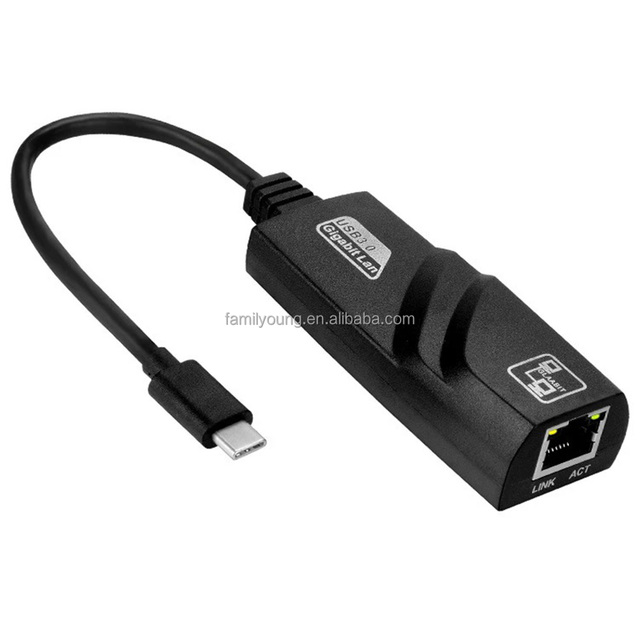 Wired USB 3.0 Type C to RJ45 Lan Ethernet Adapter Network Card Gigabit 100/1000Mbps for PC Laptop USB C Gigabit Ethernet Adapter