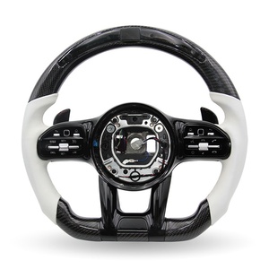 Volante de fibra de carbono LED Retrofit para <span class=keywords><strong>Mercedes</strong></span> <span class=keywords><strong>Benz</strong></span> <span class=keywords><strong>AMG</strong></span> GLC300 E63 E250 W166 W204 W222 - Product Image 1