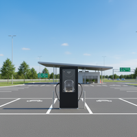 Écran LCD couleur P4 de 55/65 pouces pour publicité vidéo numérique en centre commercial, boîte à lumière, chargeur AC EV, luminosité 3000 nits