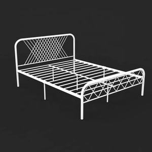Модная металлическая кровать, мебель из кованого железа, металлическая кровать, дизайн для отеля, спальни, квартиры, лофт - Product Image 3
