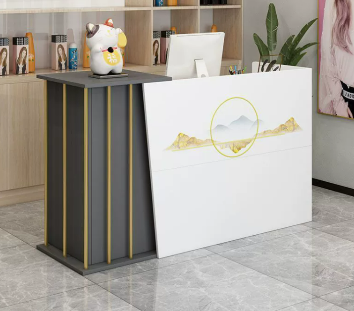 Salon Counter Design Modern Small Shop Reception Desk