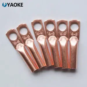 Electric Power Equipment Ring Type Earthing Terminals DT Copper Cable Lugs