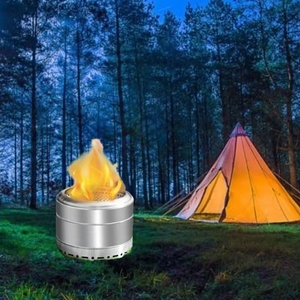 Smokeless Fire Pit Stainless <strong>Steel</strong> Round Stove Wood Burning Portable Indoor and <strong>Outdoor</strong> Firepit Camping Bonfire <strong>Fireplace</strong> - Product Image 4