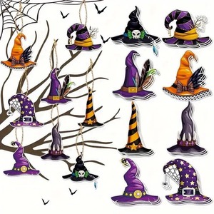 Sombrero <span class=keywords><strong>de</strong></span> <span class=keywords><strong>bruja</strong></span> <span class=keywords><strong>de</strong></span> madera hecho a mano para decoraciones <span class=keywords><strong>de</strong></span> fiesta <span class=keywords><strong>de</strong></span> Halloween para decoración <span class=keywords><strong>de</strong></span> Bar en casa - Product Image 2