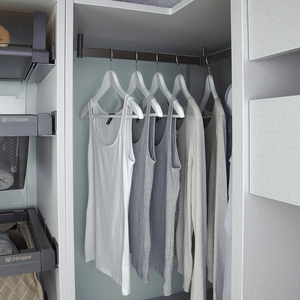 <span class=keywords><strong>Tringle</strong></span> de <span class=keywords><strong>penderie</strong></span> d'<span class=keywords><strong>angle</strong></span> robuste en aluminium Unihopper avec éclairage LED - Product Image 3