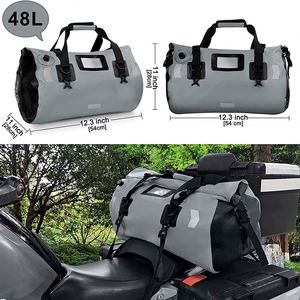 Bolsa de lona impermeable de 48L para motocicleta, alforja trasera para motocicleta, venta al por mayor - Product Image 2