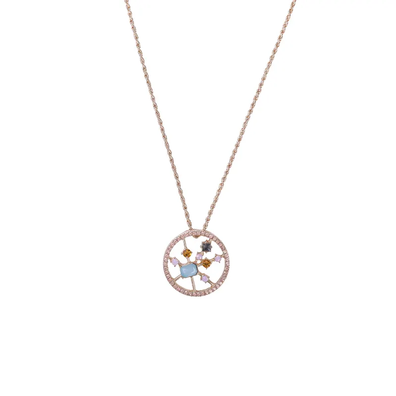 New Design Charm Necklaces Gold Circle Pendant Necklace For Women