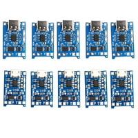 Carte de charge de batterie USB 5V 1A de type C 18650 Batterie AU Lithium Chargeur Module Protection Double Fonctions Régulateur de tension
