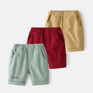 Оптовая продажа, хлопковые летние красные шорты или шорты для мальчиков от китайского поставщика