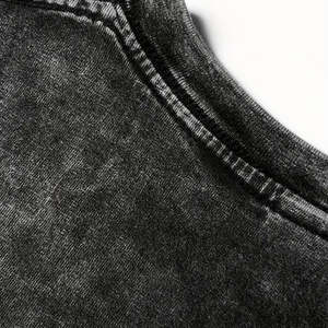 Venta al por mayor caliente Vintage verano algodón Boxy Fit transpirable manga corta Camisetas cuello redondo de gran tamaño para los hombres - Product Image 4