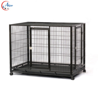 Prix de gros, cage pour chien en acier inoxydable de taille moyenne, bac en plastique écologique pour l'extérieur