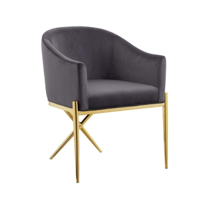 <strong>Velvet</strong> Modern Dining Room <strong>UK</strong> Style Cheap Price Dining <strong>Chair</strong> with Black Legs - Product Image 6