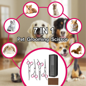 Hot Pet Grooming <b>Scissors</b> Round Tip Safety Heavy Duty Stainless Steel Cat <b>Dog</b> <b>Scissors</b> Tfor Grooming Kit - Product Image 6