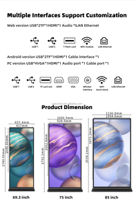 43/55/65/75/86 inch <span class=keywords><strong>LCD</strong></span> quảng cáo hiển thị tầng thường vụ ngoài trời điện tử Totem kiosk cảm ứng kỹ thuật số biển và hiển thị - Product Image 4