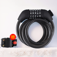 Antivol à combinaison pour vélo UMEDO 10*1000/1500/2000 mm à 5 chiffres avec support pour câble de vélo et poignée VTT