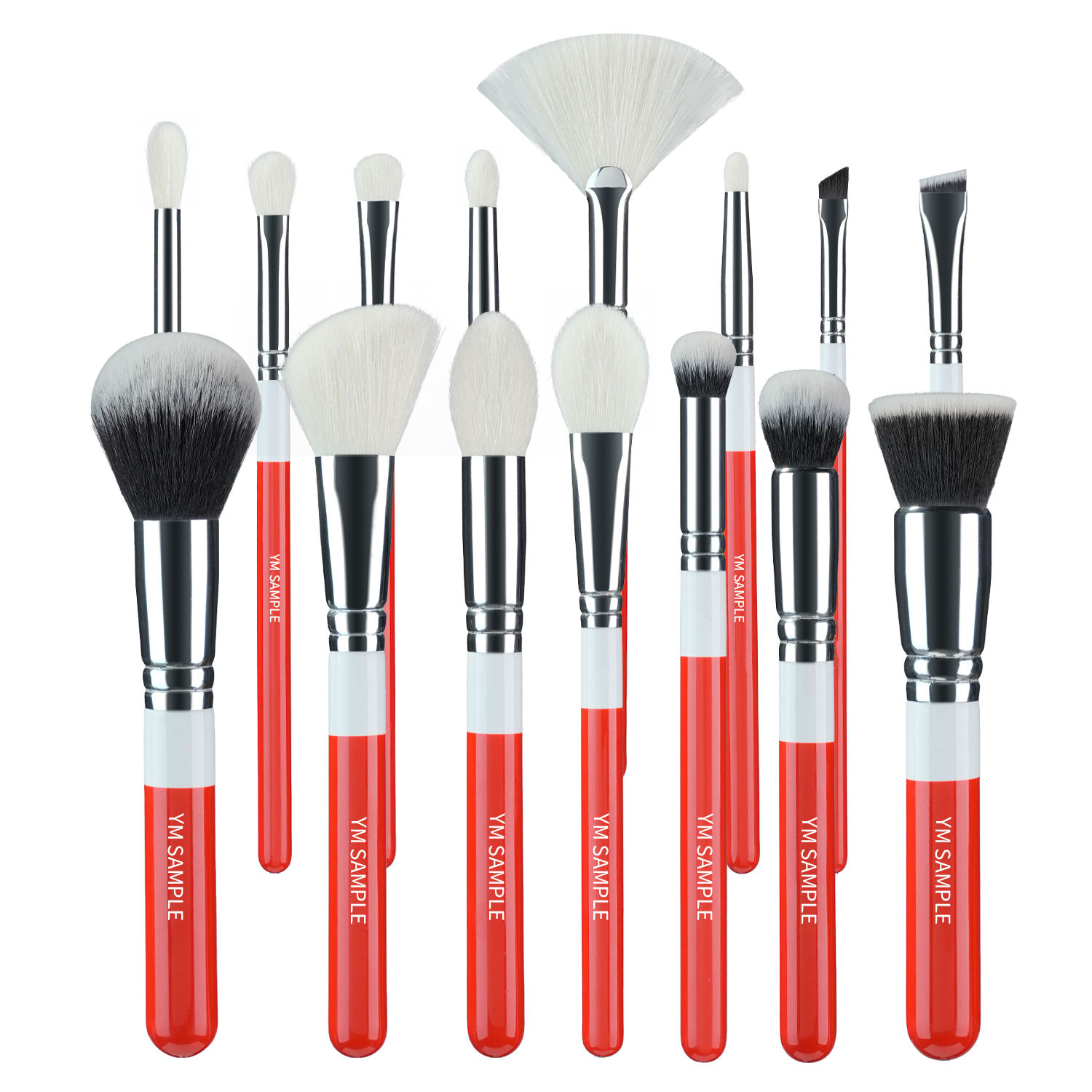 แปรงแต่งหน้าสีส้ม 15 ชิ้น