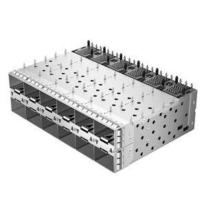 2180640-1 TE Remplacement 240P 2x6 Ports Light Pipe Press-Fit SFP + <span class=keywords><strong>Cage</strong></span> avec connecteur intégré - Product Image 2