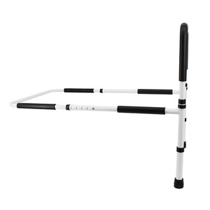 Dakang <b>Bedside</b> Handrail 120cm <b>White</b> With Black Grip For Senior Safety And Medical Rehabilitation Assistance - Product Image 5