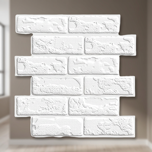 Autocollants muraux imperméables en PVC ignifuges de style géométrique moderne avec un design de brique 3D pour la décoration de la maison - Product Image 3