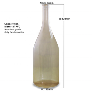 Bottiglie di vino sfaccettate in plastica di grandi dimensioni <span class=keywords><strong>da</strong></span> <span class=keywords><strong>3</strong></span> <span class=keywords><strong>litri</strong></span> con decorazione in plastica in PVC Champagne per esposizione - Product Image 6