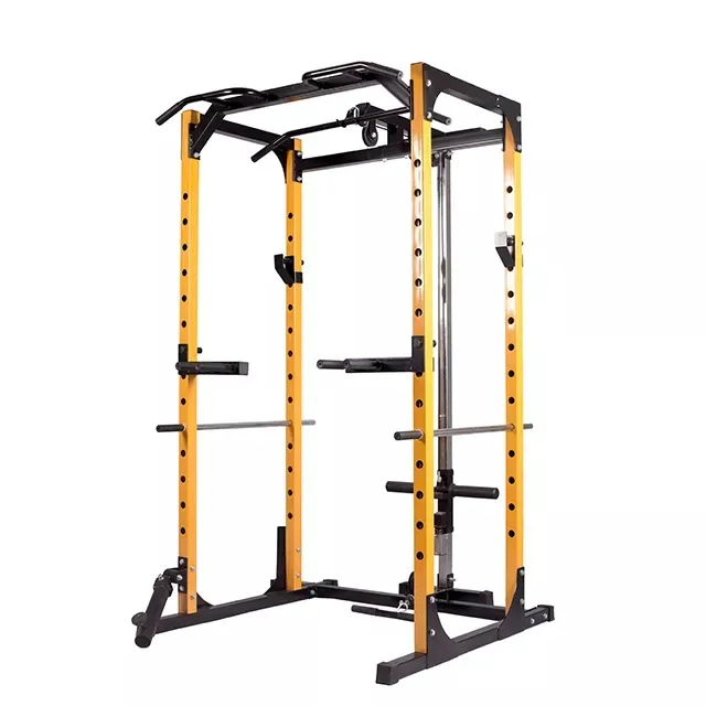 Grosir Pelatihan Kekuatan Keamanan Tinggi Penggunaan Komersial Multi Fungsi Power Squat Rack Smith Machine Gym