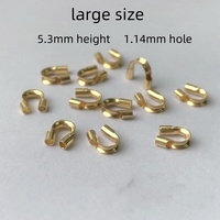 US 14K or rempli fer à cheval fermoir Bracelet protecteur GF fermoirs d'extrémité en forme de U pour la fabrication de bijoux