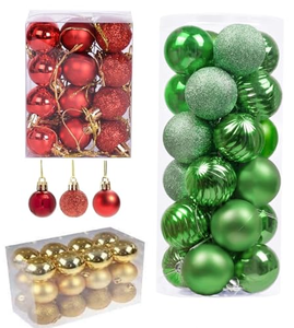 24 boules de Noël de luxe, grandes, colorées, décorations suspendues pour sapin, décorations de mariage, fournitures de fête UV Circle - Product Image 1