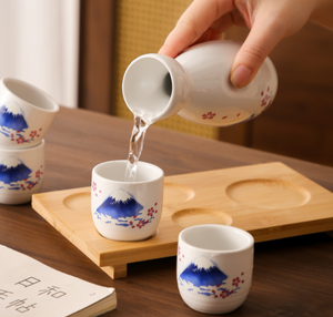 Tarros de <span class=keywords><strong>Sake</strong></span> de Porcelana Japonesa de 200ml al por mayor, Olla de <span class=keywords><strong>Sake</strong></span> de Cerámica Pintada a Mano con Juegos de Tazas para Restaurantes de <span class=keywords><strong>Sushi</strong></span> y Cafés - Product Image 2