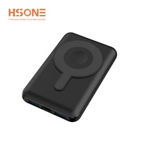 Pengisi Daya Baterai Li-Polymer Magnetik Surya Portabel Nirkabel 10000mAh Kapasitas Tinggi 15W Ultra Tipis Pengisian Cepat LED