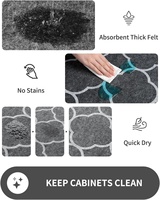 Doublure d'étagère de tiroir antidérapante support étanche sous l'évier tapis absorbant feutre sous l'évier tapis pour cuisine salle de bain armoire
