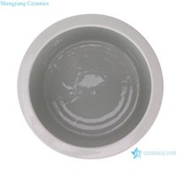 RXCS04-A bleu et blanc fenêtre ouverte fleur de prune glacée et motif d'oiseau porte-stylo en porcelaine petit vase de table