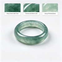 Bague en jadéite bleu glacial naturel, type A, bague unisexe de haute qualité pour couples, cadeau de bijoux