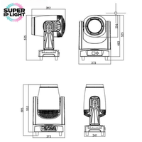 Projecteur à tête mobile 420W IP66 étanche CMY 1.8 °   pour scène de concert en plein air
