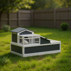 Habitación para Mascotas Pequeñas, Casa de Plástico de Diseño Moderno para Exteriores, Forma Rectangular, Uso en Todas las Estaciones - Product Image 2