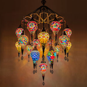 Lámpara colgante de globo aerostático de Capadocia turca de 21 luces para restaurantes especializados, cafeterías, hoteles y posadas. - Product Image 2