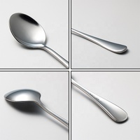 Ensemble de cuillères et fourchettes à thé en acier inoxydable, petite cuillère à dîner classique pour les cafés, restaurants et hôtels