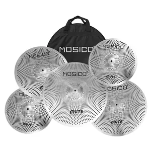 Mosico Mute Cymbal Set for Drum 14'Hihats 16"Crash 18"Crash 20"Ride Low Volume Cymbals