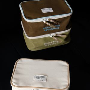 Sac de maquillage Cube d'emballage en coton 10 pouces étiquette couture nouveau produit sac cosmétique en pur coton - Product Image 4