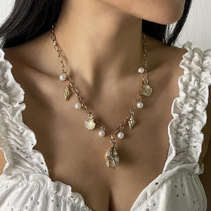 2025 nuevo collar llamativo de punta de flecha bañada en oro del Festival gitano con cadena de eslabones de aleación de Zinc de piedras preciosas grandes para aniversarios - Product Image 6