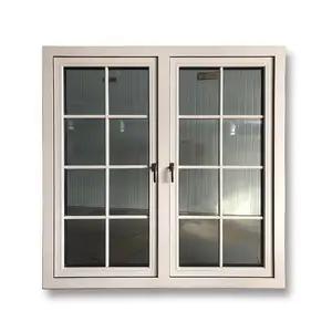 Jendela kayu warna kustom untuk dijual jendela buatan tangan kantor sisipan jendela Aluminium Perancis