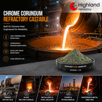 Corindon chromé coulable Cr2O3 6% Al2O3 92% pour incinérateur de déchets chimiques, revêtement de tour de pulvérisation, réfractaire résistant aux acides