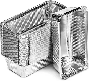 2.25 LB 알루미늄 팬 뚜껑 일회용 알루미늄 호일 팬 식품 트레이 식품 용기 명확한 뚜껑