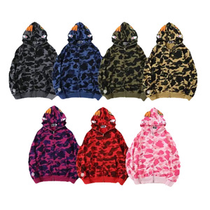 Sweat-shirts à capuche Bapaes à fermeture éclair intégrale 1.1 de haute qualité Bath Ape Y2k <span class=keywords><strong>Shark</strong></span> Zip up Hoodies pour hommes, sweat-shirt 100% coton pour femmes, streetwear unisexe - Product Image 4